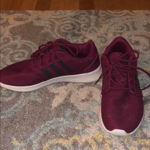 Adidas worn once maroon sneakers size 7